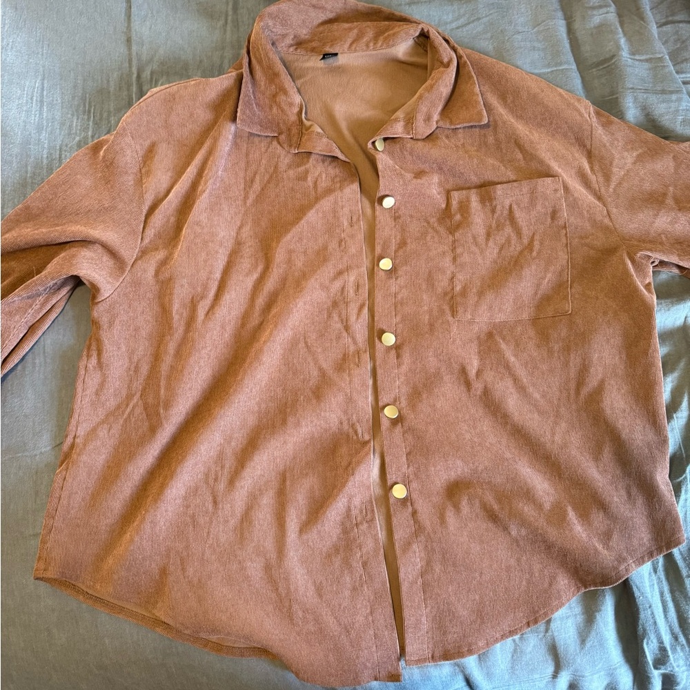SHEIN Curvy Tan Blouse